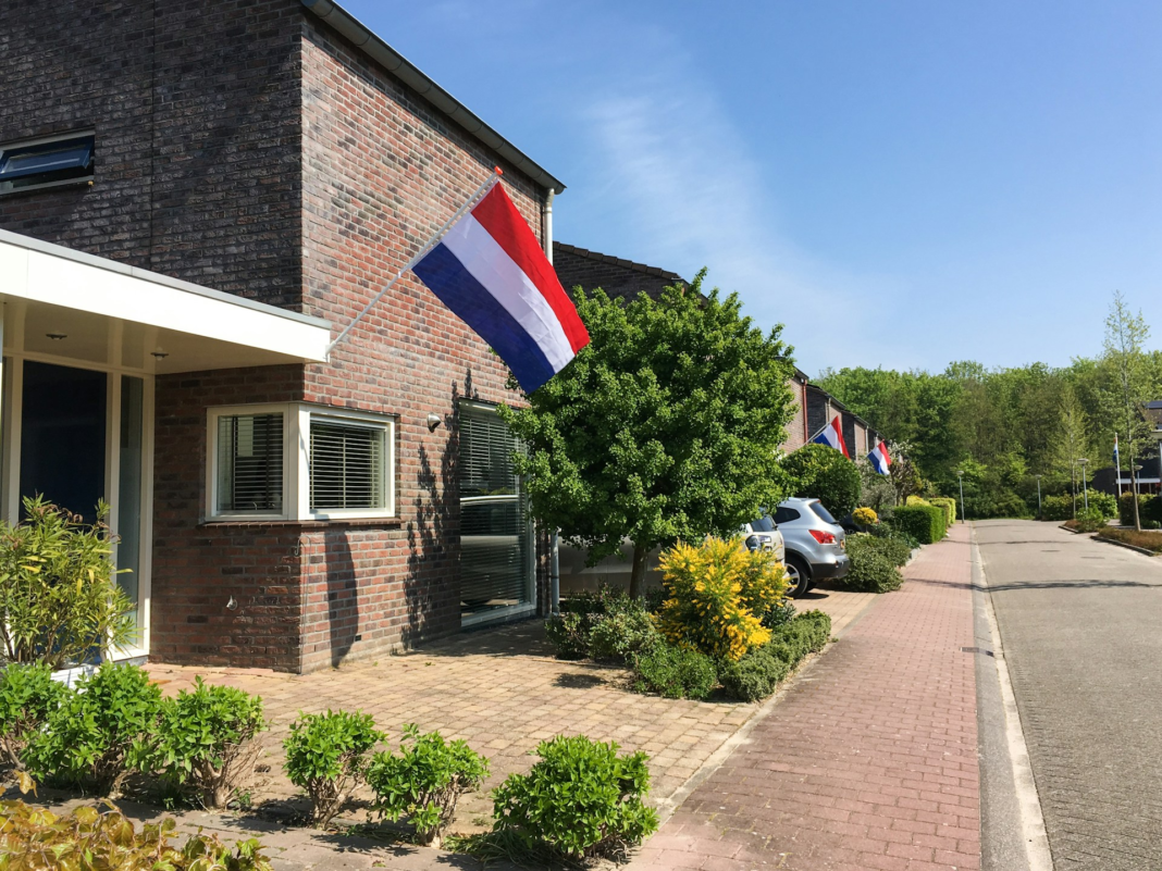 building with a flag of the netherlands