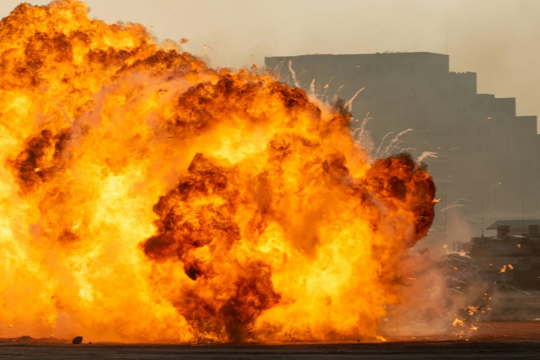 huge explosion