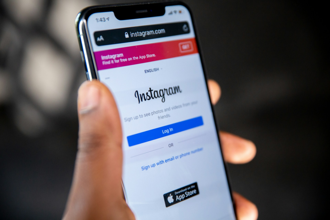 instagram interface on phone