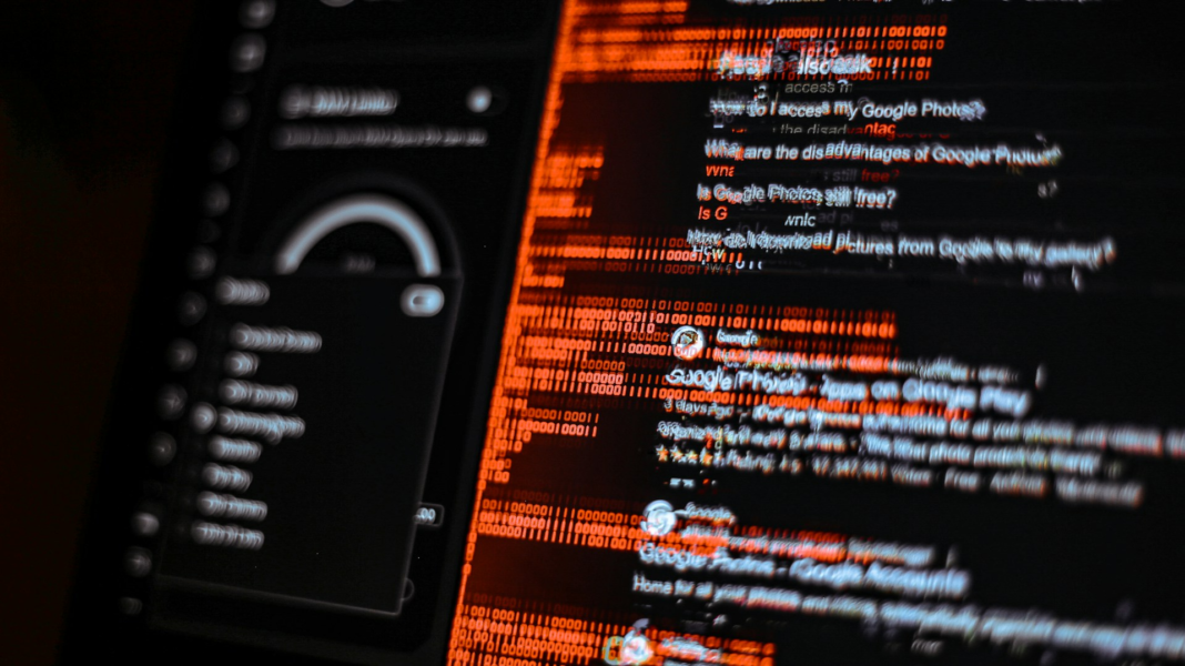 Computer screen with code
