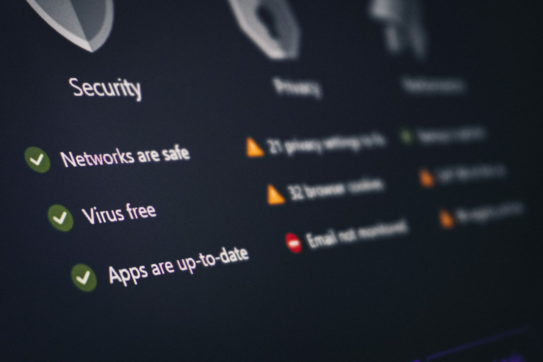 anti virus on screen